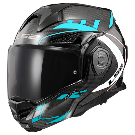 Cyan white black carbon fiber-6K